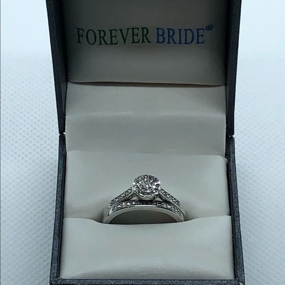 NWT: .2 CTTW DIAMOND / .925 SS BRIDAL SET SIZE 7 - Picture 12 of 15